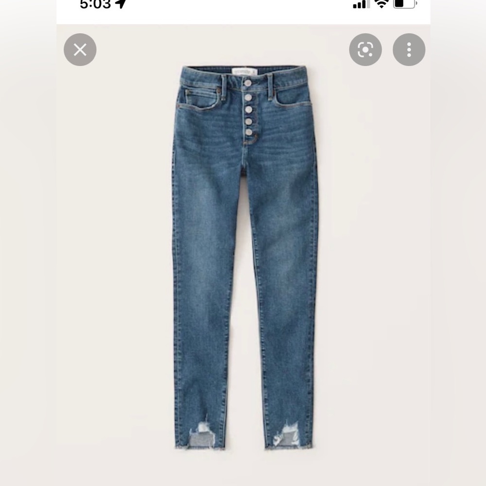Abercrombie jeans, high rise skinny jean.
